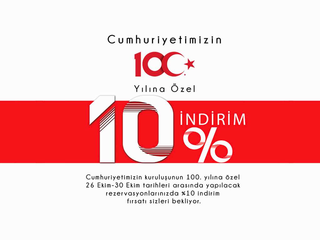 Cumhuriyetin 100. Yılına Özel %10 İndirim!